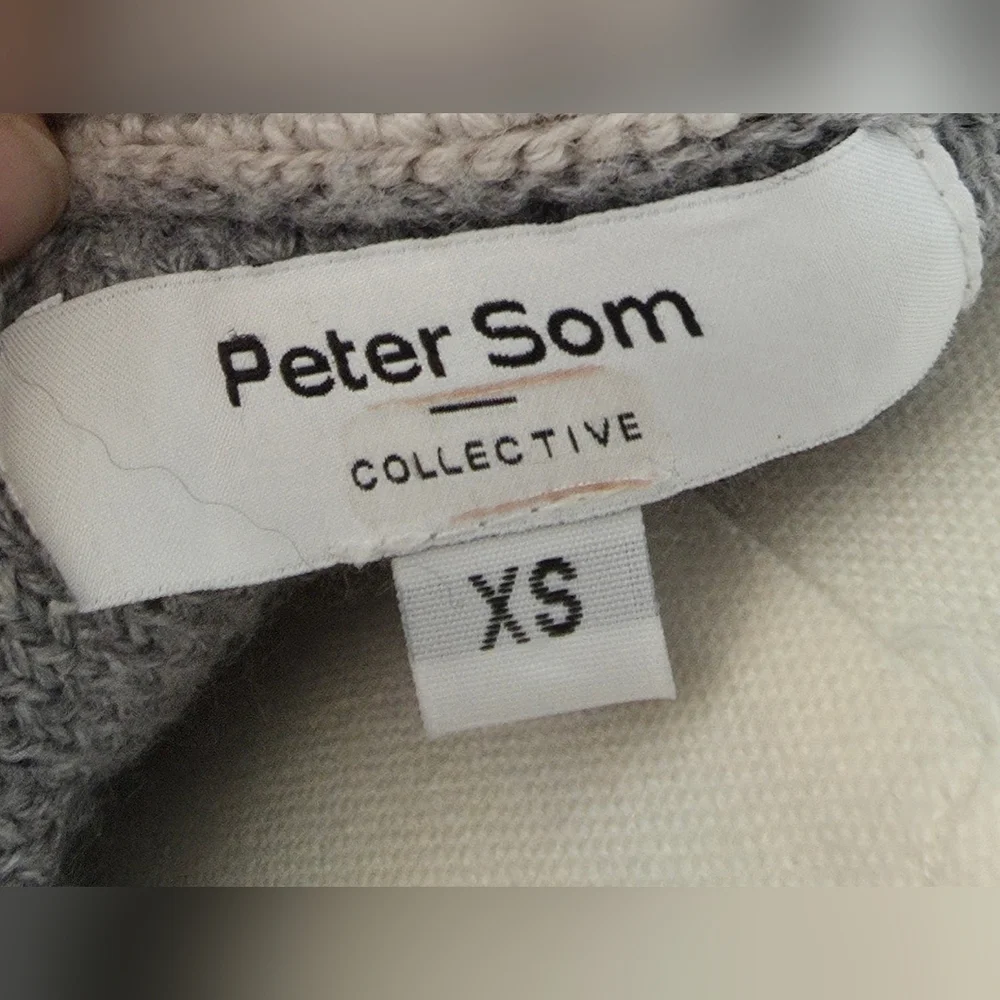 Peter Som Colorblock Zip Cowl Neck Sweater